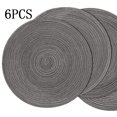 thumbnail image 3 of Juego de 6 manteles individuales de algodón, manteles individuales redondos, lavables, resistentes al desgaste, resistentes al calor, manteles individuales trenzados, ideales para cocina, decoración,, 3 of 8