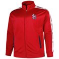 thumbnail image 2 of Men's Red St. Louis Cardinals Big & Tall Tricot Track Full-Zip Jacket, 2 of 3
