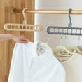thumbnail image 6 of NOGIS Hanger 1 Pack Multilayer Anti-Slip Clothes Rack Space Saving Clothes Hangers 5 in 1 Multifunctional Adult Clothes Rack for Household Space Saver Khaki, 6 of 8