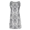 thumbnail image 5 of Viikei Summer Striped Boho Sleeveless Dress,2025 New Women's Printed V-neck Chest Button Sleeveless Dress Gray XXL, 5 of 5