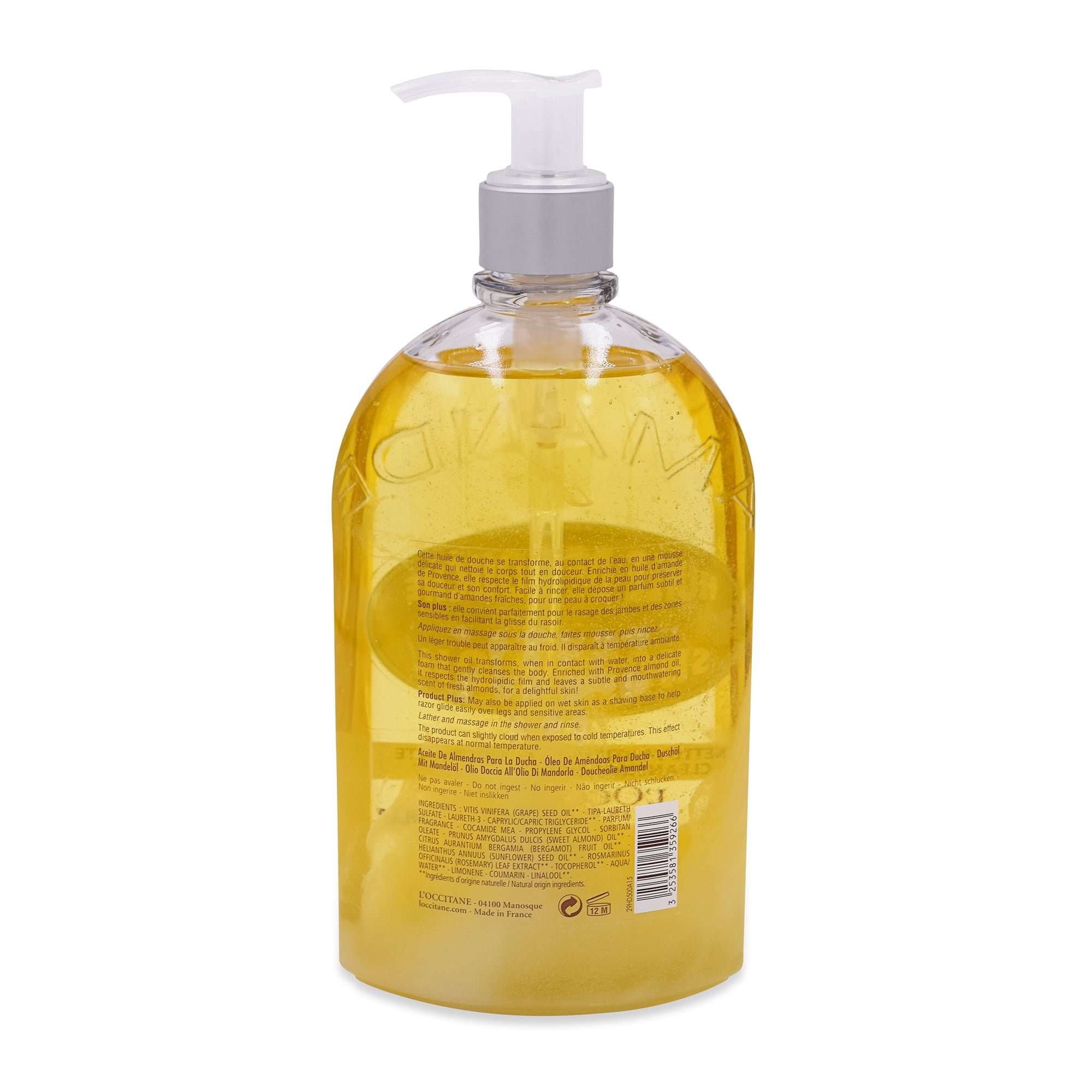 Almond Shower Oil by LOccitane for Unisex 16.9 oz Shower Oil
