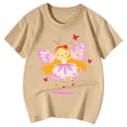 thumbnail image 4 of Chandails pour Tout-Petites Filles Mignons Imprimés T-Shirts à Manches Courtes pour Filles Tenues d'Été pour Tout-Petites Col Ras du Cou Vêtements pour Filles Tenue Fille 3T, 4 of 4