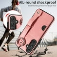 thumbnail image 4 of TECH CIRCLE Case for Samsung Galaxy A33 5G (6.4") 2022 - Lightweight Leather Phone Case with Stand & Card Holder & Buckle & Hand Strap, Protective Functional Cover, Pink, 4 of 8