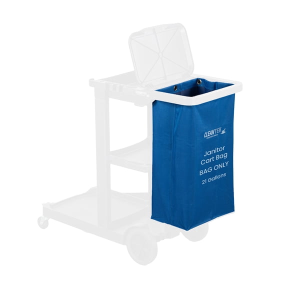 Clean Tek Professional Yellow Plastic Bag - for Heavy Duty 3-Shelf Janitor Cart - 1 count box
