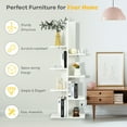 thumbnail image 5 of Costway 8-shelf Bookcase Freestanding Tree shelf Display Storage Stand White, 5 of 11