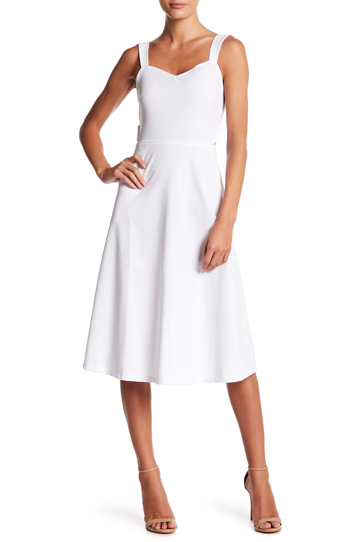 side cut out midi dress