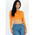 thumbnail image 4 of Long Sleeve Cropped Top with Crew Neck, 4 of 11