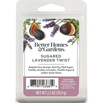 Better Homes  Gardens Sugared Lavender Twist Scented Wax Melts, Better Homes & Gardens, 2.5 oz (1-Pack)