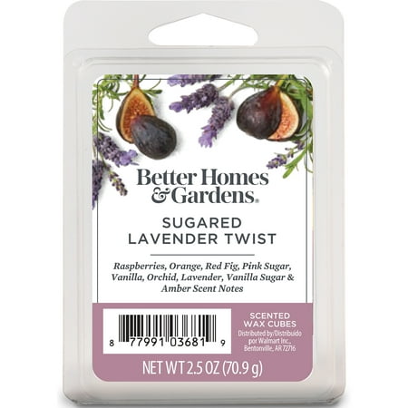 Sugared Lavender Twist Scented Wax Melts, Better Homes & Gardens, 2.5 oz (1-Pack)