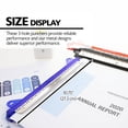 thumbnail image 2 of BAZIC Desktop Portable Paper Punch 3 Hole 1/4" w/ 10" Ruler Guide, 12-Pack, 2 of 7