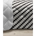 thumbnail image 3 of Modern Down Alternative Comforter, Repeating Geometric Grid Simple Forms Creative Tracery Pattern Art, Microfiber Quilt for All Season, 5 Sizes, Eggshell and Charcoal Grey, by Ambesonne, 3 of 3