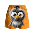 thumbnail image 4 of Viluyesy Men Board Shorts Swim Trunk Beach Shorts Hawaiian Printed Drawstring Board Shorts for Men, Orange M, 4 of 6