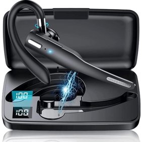 Trucker Wireless Headset Bluetooth 5.1 Earpiece Dual Mic Earbud Noise Cancelling