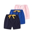 thumbnail image 2 of JOANKDMI 3-Pack Toddler Girls Casual Shorts Kids Summer Elastic Waist Play Shorts with Cute Ribbon Bowknot Lightweight Lounge Clothes for Little Girls Daily Wear, 2 of 9