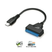 Mediasonic SATA to USB C Cable - USB 3.0 / USB 3.1 Gen 1 to 2.5" SATA SSD/Hard Drive Adapter (HND5-SU3C)