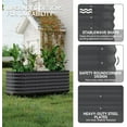 thumbnail image 2 of Towallmark Self Watering Wheeled Metal Garden Bed, Mobile Raised Planter Box with Lockable Wheels, Built in Water Storage Rolling Grow Station for Veggies, Indoor Outdoor Use, Gray, 2 of 7