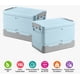 thumbnail image 2 of Caja Almacenamiento Plegable 2pzs Organizador Hogar Con Tapa Modelo Azul, 2 of 4