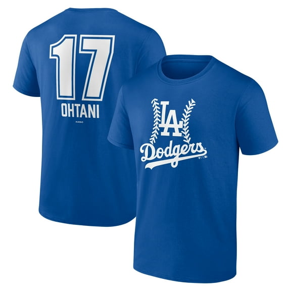 Men's Shohei Ohtani Royal Los Angeles Dodgers Fastball Player Name & Number T-Shirt