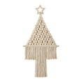 thumbnail image 2 of Todaioua Wall Hanging Christmas Tree Boho Tapestry Star Beaded Ornament Woven Art Pendant Decor Winter Christmas Crafts Farmhouse Door Windows Home Decoration, 2 of 2