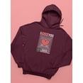 thumbnail image 3 of Abstract Poster I Love You Hoodie Women -Image by Shutterstock, Female x-Large, 3 of 4