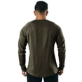 thumbnail image 5 of 100%Cotton Shirts for Men Summer Solid Color V Neck Long Sleeve Shirt Fitness Thin Breathable Button Lightweight Sports Shirts Athletic Lounge Wear, 5 of 6