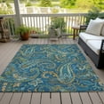 thumbnail image 6 of Addison Rugs Chantille Indoor/Outdoor Transitional Paisley Navy Washable Rectangle Rug, 9' x 12', 6 of 6
