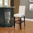 Linon Stewart Faux Leather Bar Stool, 30 inch Seat Height, Pearl