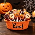 thumbnail image 2 of SUYOLL Halloween Woven Storage Basket with Boo Letter Print, Oval Basket with Handles, Trick or Treat Candy Bowl for Halloween Party Tabletop Home Decoration, 2 of 4