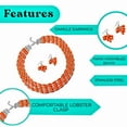 thumbnail image 4 of Orange Costume Jewelry Sets Howlite Beaded Earrings Bib Chunky Necklace for Women Size 18 to 20" Birthday Christmas Gifts for Women, 4 of 11