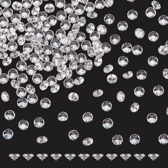 200 Pcs 3mm Round Cubic Zirconia Stone 5A Clear Loose CZ Diamond Stones Tiny Faceted Rhinestone Cabochons Small Pointed Back Diamante Gems for Ring Earring Jewelry DIY Craft