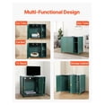 thumbnail image 6 of Cat Enclosure Furniture, 41.3" Litter Box Cabinet, Self-Cleaning, w/Drawer & Divider, Fits Automatic Litterboxes, Vintage Green, 6 of 9