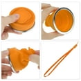 thumbnail image 3 of Unique Bargains 1 Pc Collapsible Cups Portable Folding Cup with Wrist Strap Folded Height 2.5cm Camping Water Cup 200ml Orange, 3 of 5
