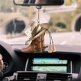 thumbnail image 3 of Car Rearview Mirror Pendant, Cowboy Boots and Hats Flat Acrylic Car Hanging, Car Interior Decoration, 3 of 5