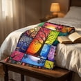 thumbnail image 3 of CaiYueKe Small Size Flannel Blanket, 39x27.6 Inch Soft Warm Nap Blanket, Print Flannel Throw for Sofa Bed Camping, Lightweight Cozy Blanket, Gift for Holiday Thanksgiving Christmas, 3 of 7