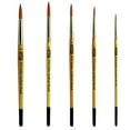 thumbnail image 6 of ZEM Brush Mfg AS-3 Student Golden Synthetic Rounds Artist Paint Brushes Set Sizes 2,4,6,8,10, 6 of 8