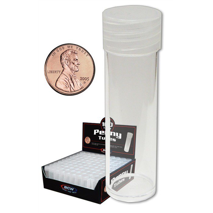 Coin Tubes Penny 100/bx
