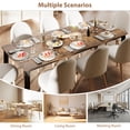 thumbnail image 4 of QinaQin 78.7-Inch Dining Table, Seats 6-8 People, Iron Legs, Irregular Tabletop, Quick Assembly, 300 Lb Load Capacity for Kitchens and Living Rooms, Brown (Table Only), 4 of 8