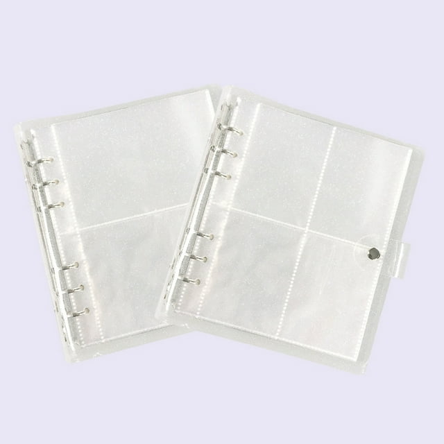 Photo Album DIY Baby Growth Wedding Family Memory Loose-leaf Flash Color Clear Cover Home Decor Large Capacity Book Display Purple 7inch