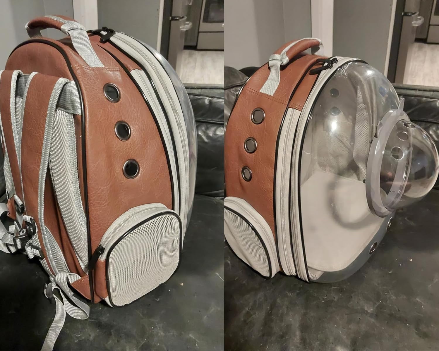 Expandable Cat Carrier Backpack, Backpack for Cats Kitten Small Puppy, Airline Approved Cat Bubble Backpack, Space Capsule Astronaut Carrier