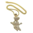 thumbnail image 1 of BLINGFACTORY Pendentif Hip Hop Glacé Grand Doughboy & Collier Chaîne Franco 4mm 36 Pouces, 1 of 4