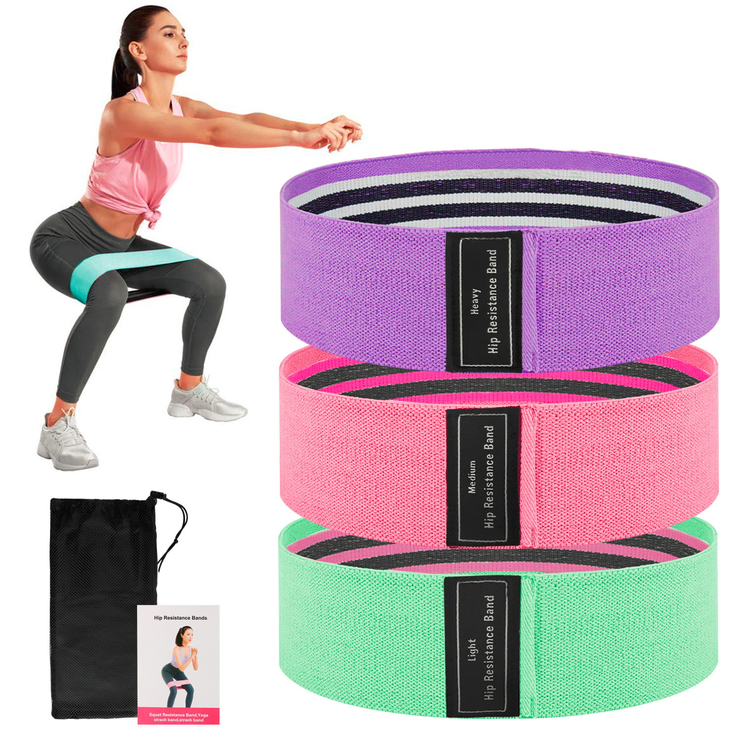 Fitness Equipment Workout Resistance Bands Elastic Band Hip Exercise Training