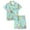 Mint Green, variant on Girls Pajamas Size 7-8 Toddler Sleepwear Easter Bunny Print and Egg Bilby Print Short Sleeve Pulloverr Sleepwear Set Trendy Fashion Cothes