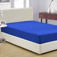 thumbnail image 2 of DNG Creations 3-Piece Fitted Sheet Set 12-Inch Deep Pocket (Solid Aqua Blue Twin), 2 of 4