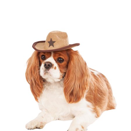 Rubies Pet Shop Boutique Pet Halloween Costume Accessory Brown Cowboy Hat For Dog or Cat M/L