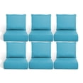 thumbnail image 2 of Gymojoy 22 in. x 24 in. x 6 in.Deep Seat Cushion Set, Olefin 12-Piece Deep Seating Outdoor Replacement Lounge Chair loveseat Sofa Cushion in Turquoise, 2 of 9