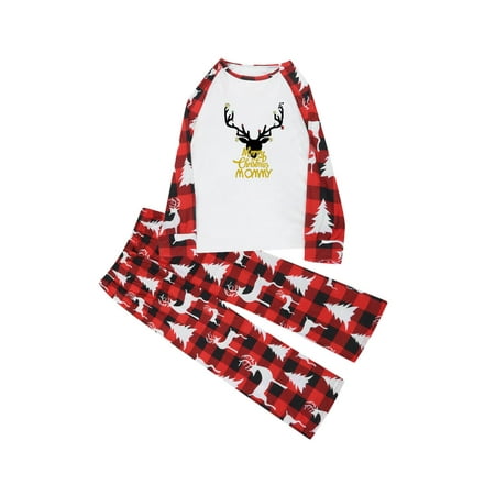 

REORIAFEE Christmas Pajamas for Family 2022 Classic Elk Reindeer Printed Holiday Outfits Family Pjs Matching Sleepwear Women XXL