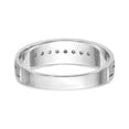 thumbnail image 5 of Solid 14k White Gold Engagement Trio Men's Wedding Band Ring Size 11 (.09 cttw.), 5 of 8