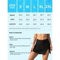 thumbnail image 2 of Attraco Womens Scalloped Design High Waisted Split Swim Skirt Sporty Drawstring Skirted Swim Bottom Built-in Panty, 2 of 8