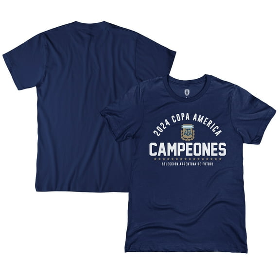 Men's 1863FC Navy Argentina National Team 2024 Copa America Champions T-Shirt