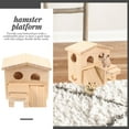 thumbnail image 3 of unbranded Casa Para Y Hamster En Madera Con Doble Nivel Resistente Y Color Amarillo, 3 of 5